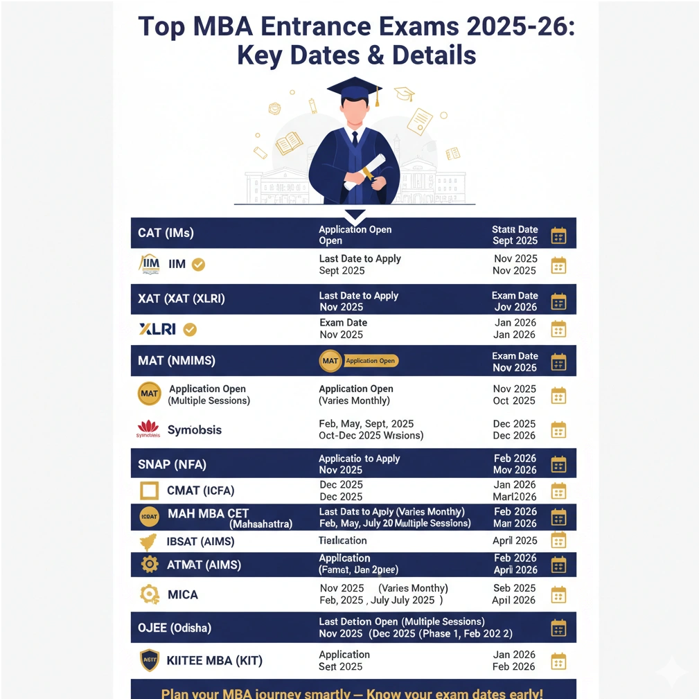 MBA exam schedule 2026
